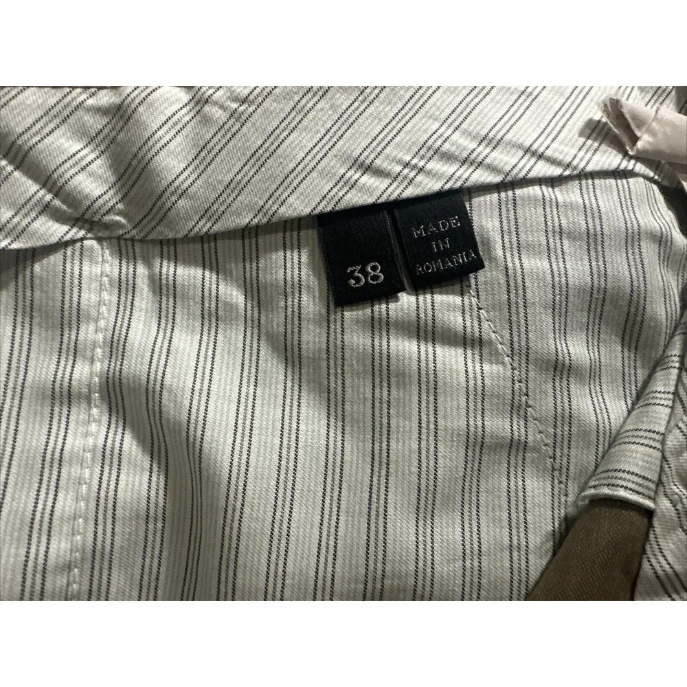 Ermenegildo Zegna Pants Mens 38/28 Light Brown 100% Wool Flat Front Dress Slacks